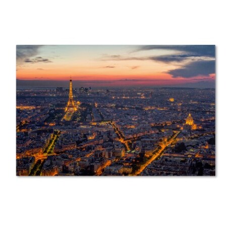 Trademark Fine Art Mathieu Rivrin 'From the Roofs of Paris' Canvas Art, 30x47 RV0009-C3047GG